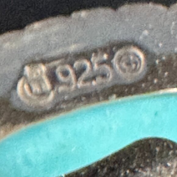 💎 Vintage 925 Sterling Silver Turquoise Clip-On Earrings | Southwestern - Picture 4 of 4